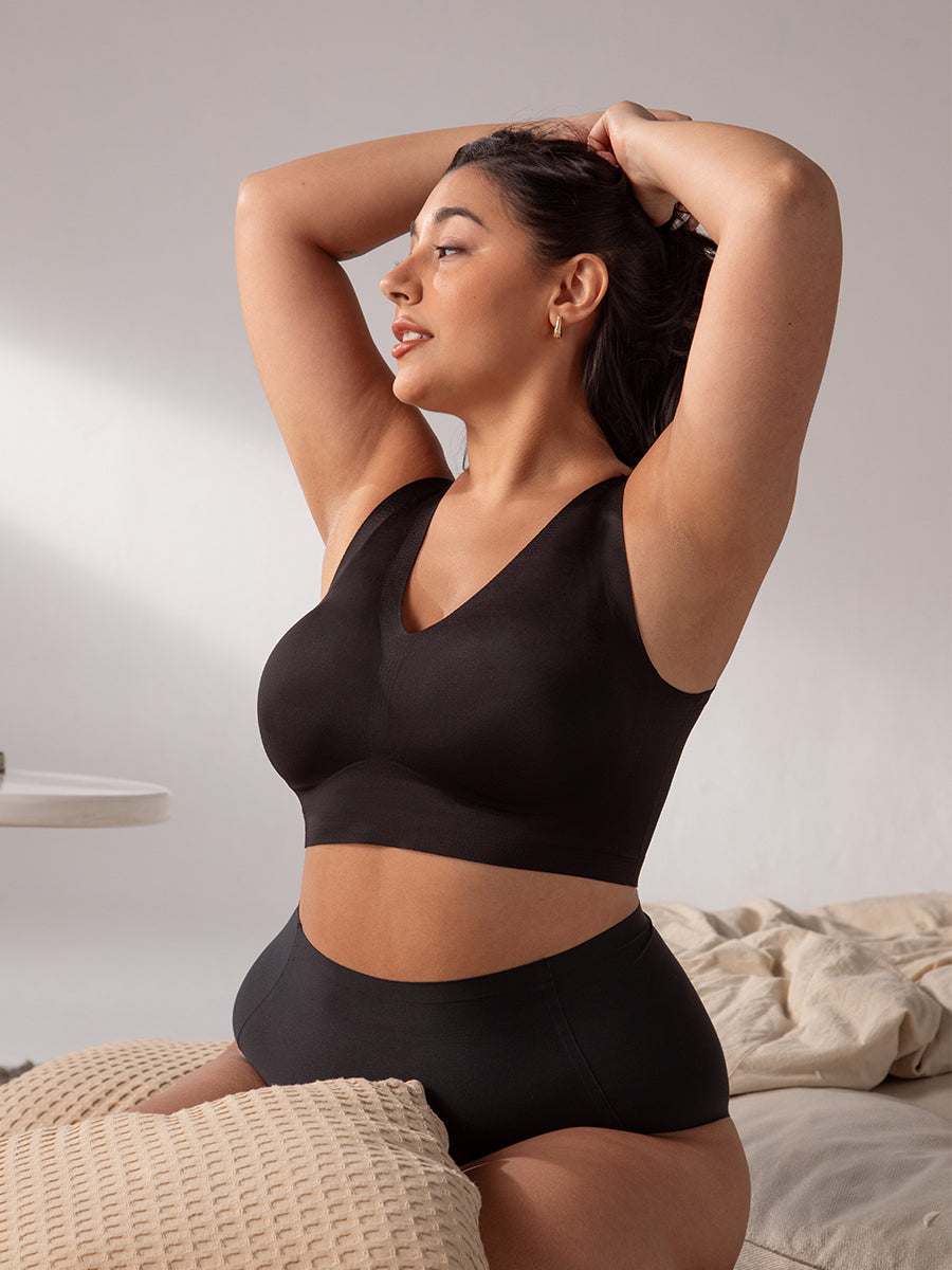 Truekind® 2-Pack Everyday Comfort V-Neck Bralette