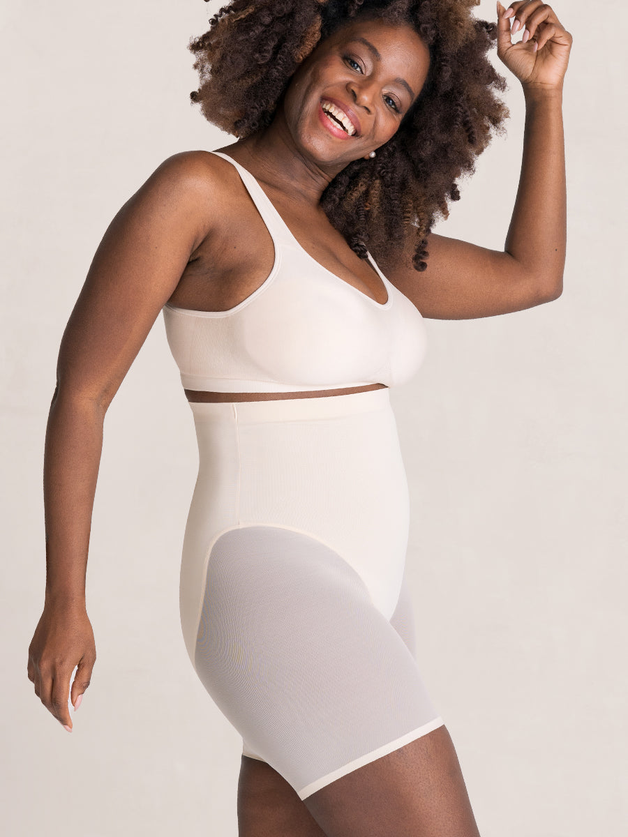 Shapermint Everyday Empower High-Waisted Mesh Shaper Shorts