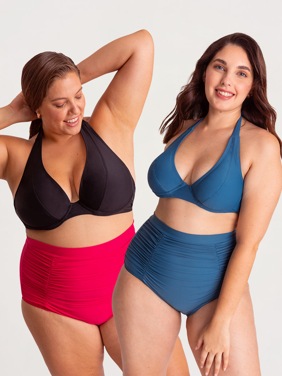 Shapermint 2-Pack Full Coverage Halter Bikini Top