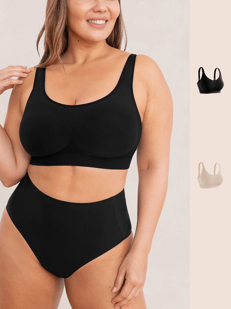 Shapermint 2-Pack Everyday Comfort Straps Wireless Shaping Bra