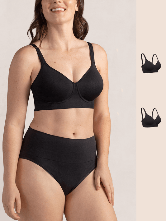 Truekind® 2-Pack Wireless Lift T-Shirt Bra
