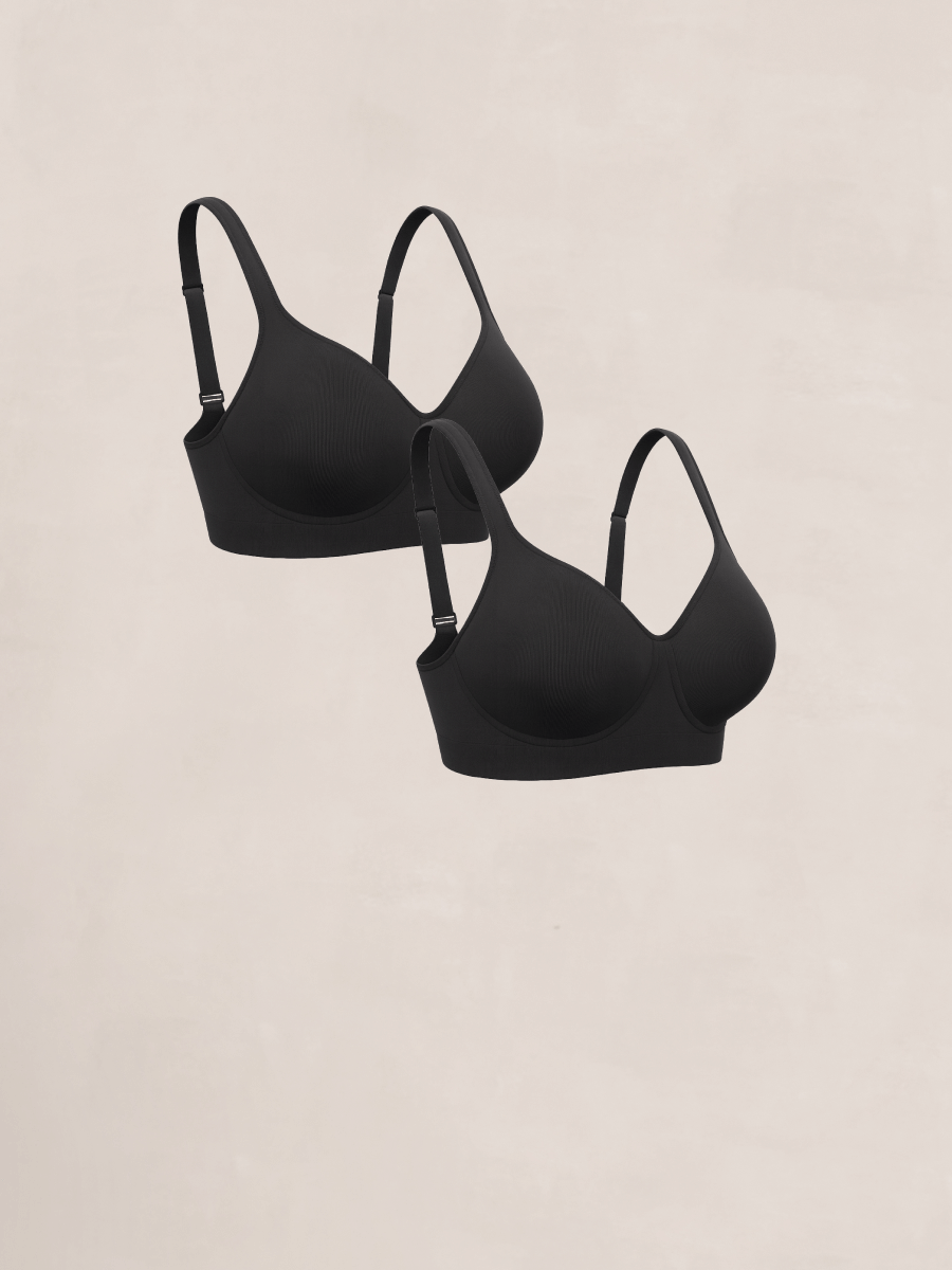Truekind® 2-Pack Wireless Lift T-Shirt Bra