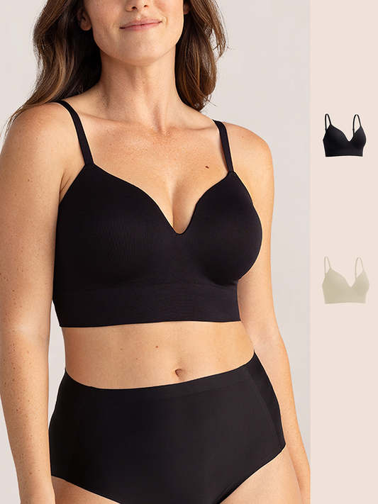 Truekind® 2-Pack Supportive Comfort Wireless Shaping Bra