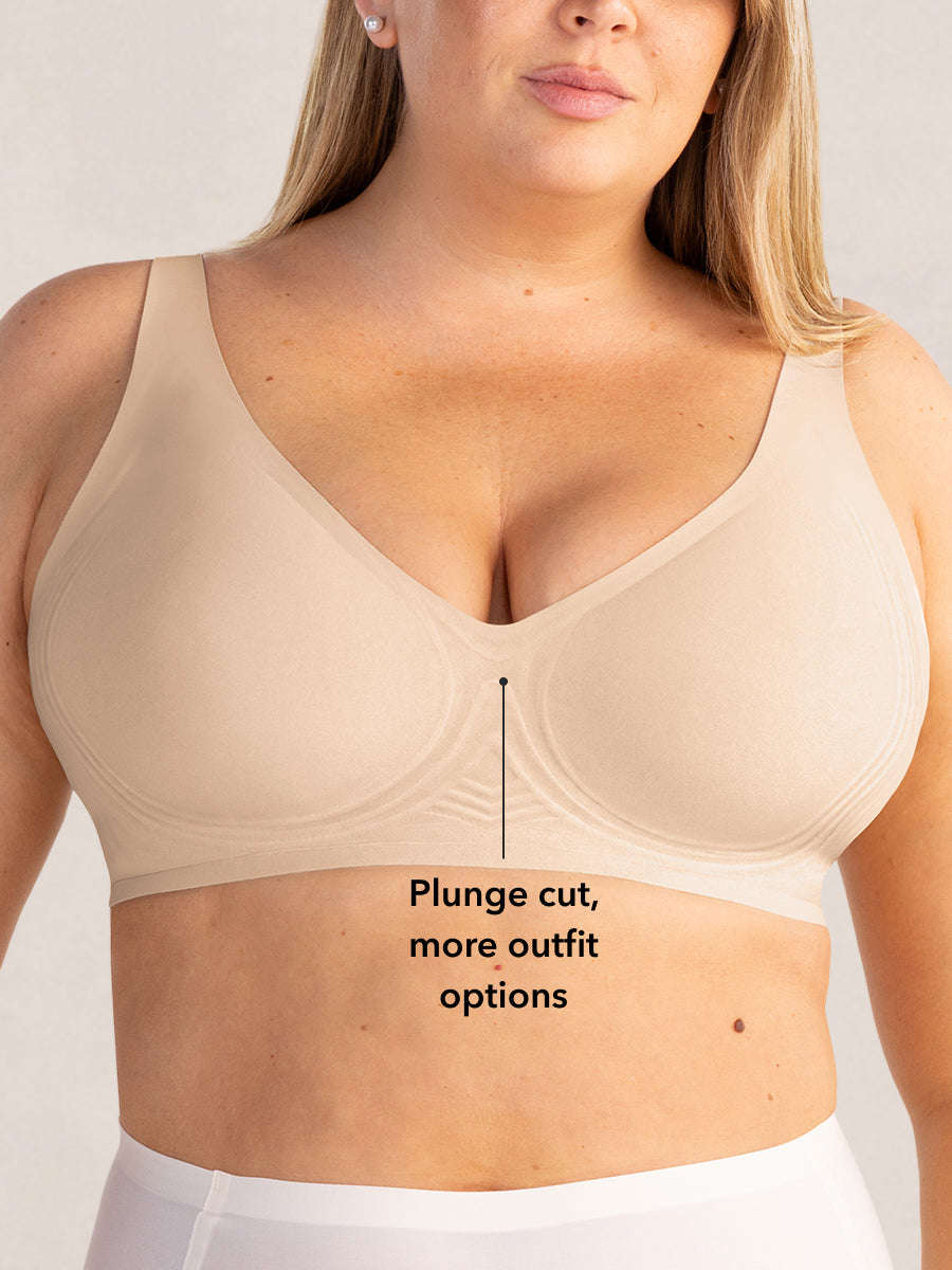 Truekind® Wireless Plunge Jelly Bra