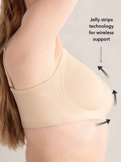 Truekind® Wireless Plunge Jelly Bra