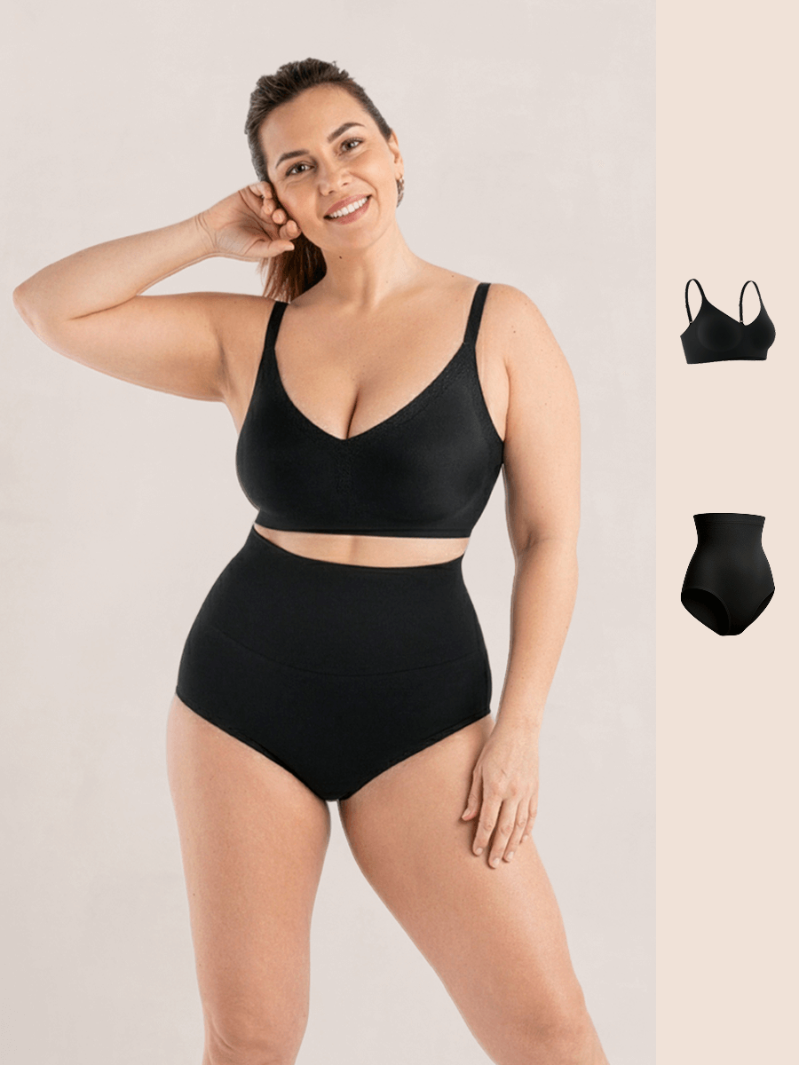 Bundle Shapermint - 1 Smoothing Comfort Bra + 1 High-Waisted Shaper Panty