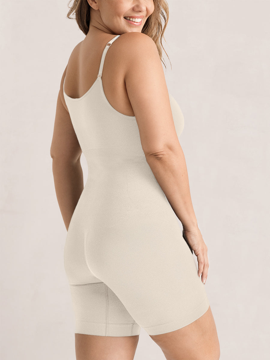 Shapermint All Day Every Day Scoop Neck Mid-Thigh Bodysuit