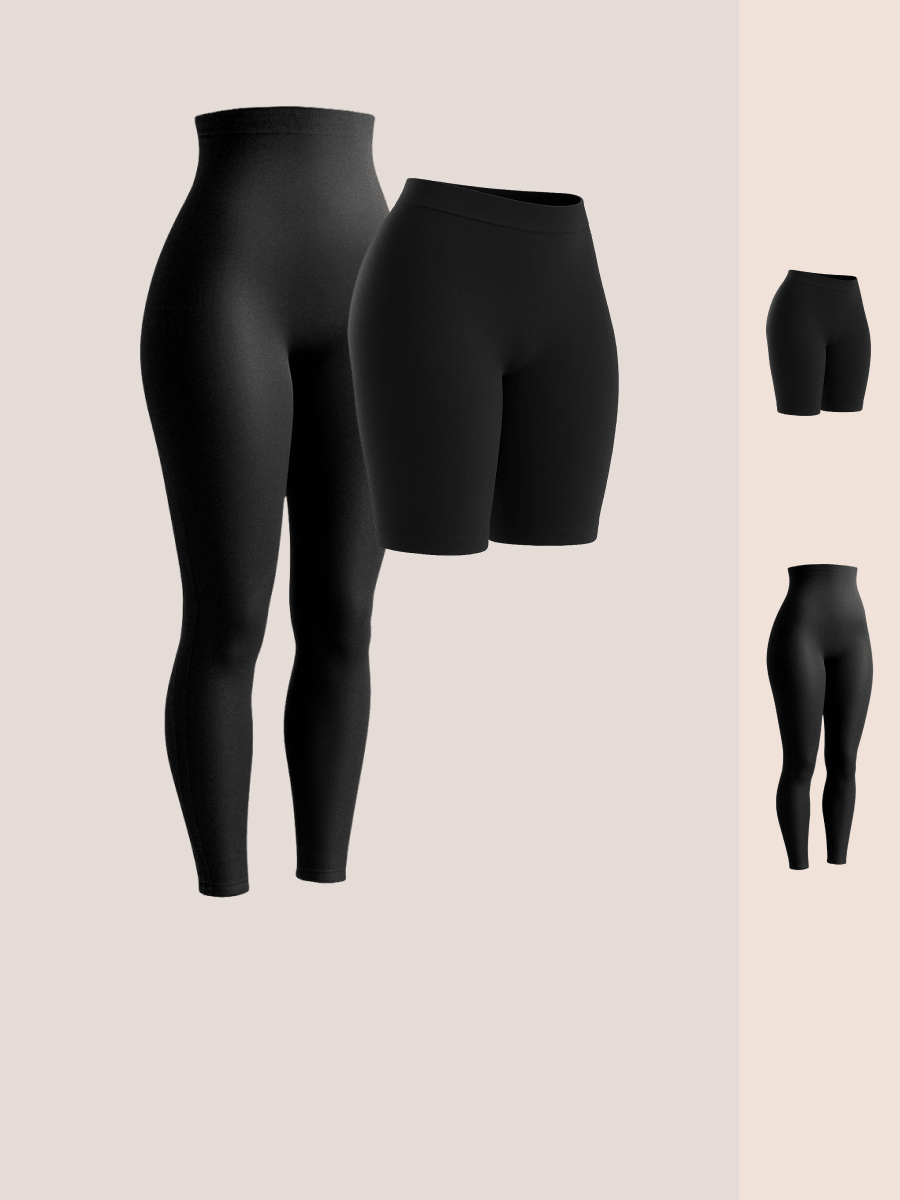 Bundle Shapermint - 1 High Waisted Shaping Leggings + 1 Bikeshort