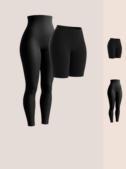 Bundle Shapermint - 1 High Waisted Shaping Leggings + 1 Bikeshort