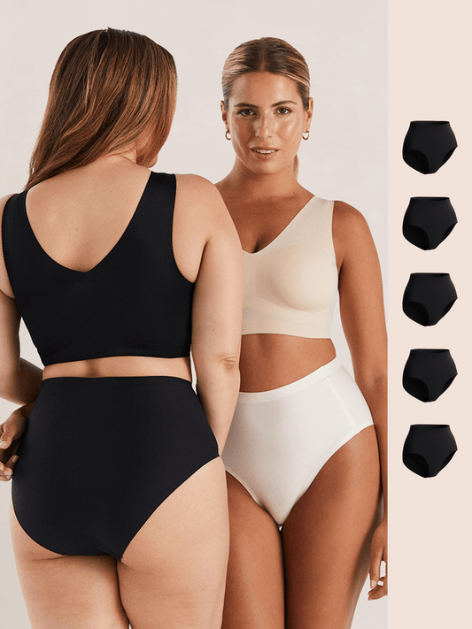 Truekind® 5-Pack Seamless Stretch Mid-Waist Brief