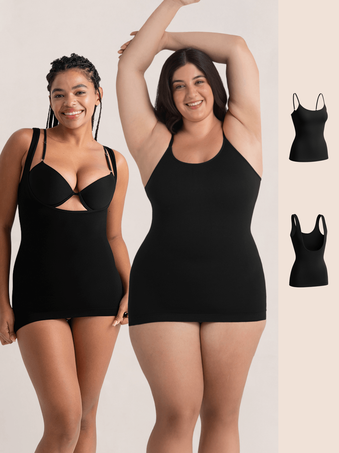 Bundle Shapermint - 1 Open-Bust Shaper Cami + 1 Scoop Neck Cami