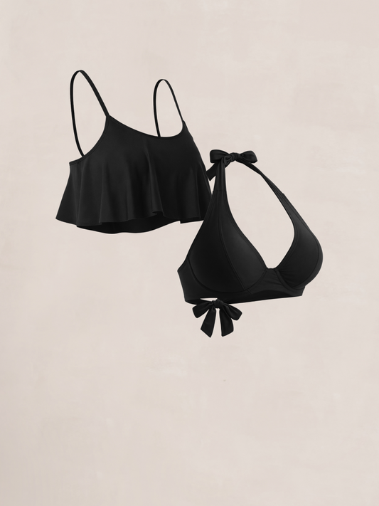 Bundle Shapermint - 1 Halter Bikini Top + 1 Ruffled Bikini Top