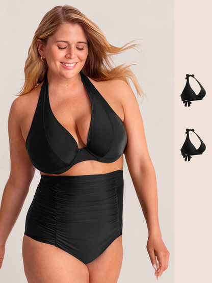 Shapermint 2-Pack Full Coverage Halter Bikini Top