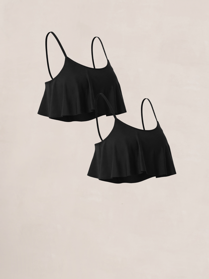 Shapermint 2-Pack Swim Ruffled Bikini Top