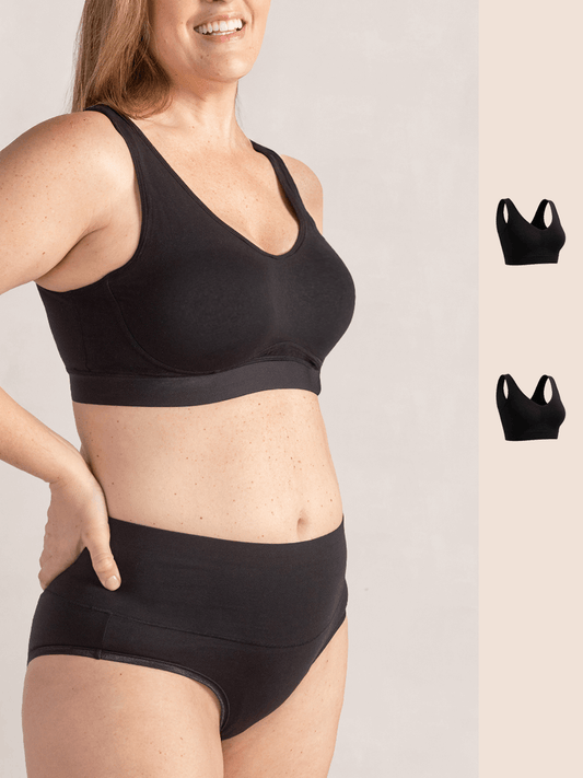 Truekind® 2-Pack Comfort Cotton Bralette