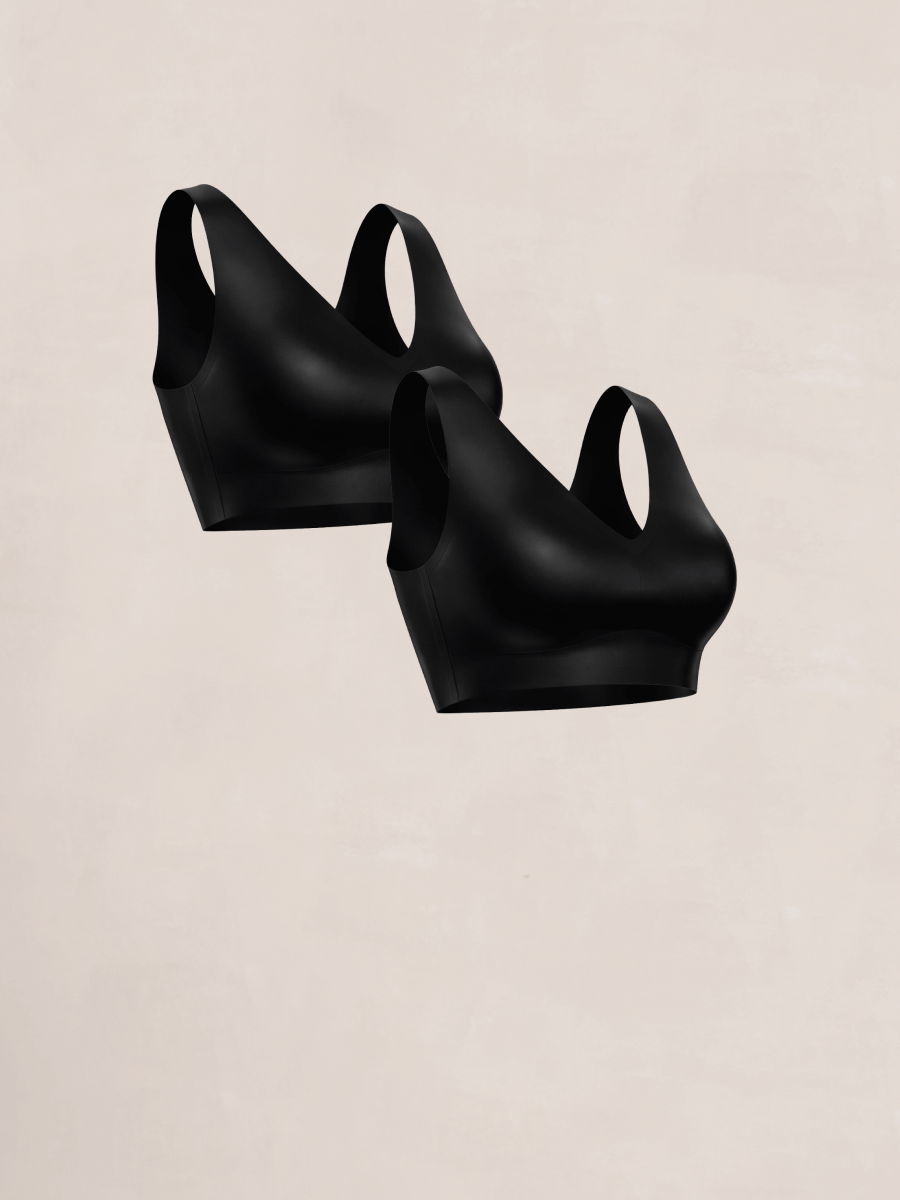 Truekind® 2-Pack Everyday Comfort V-Neck Bralette