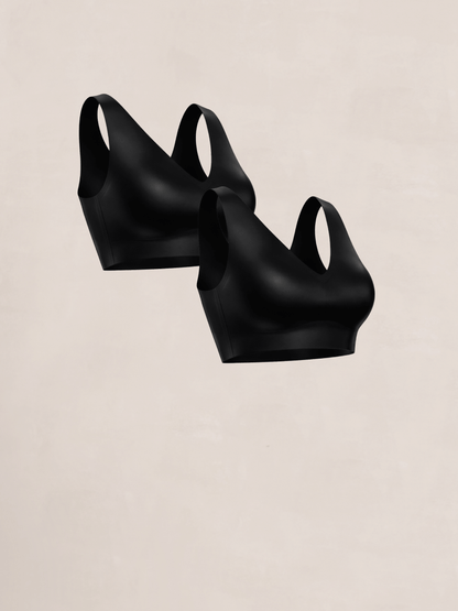 Truekind® 2-Pack Everyday Comfort V-Neck Bralette