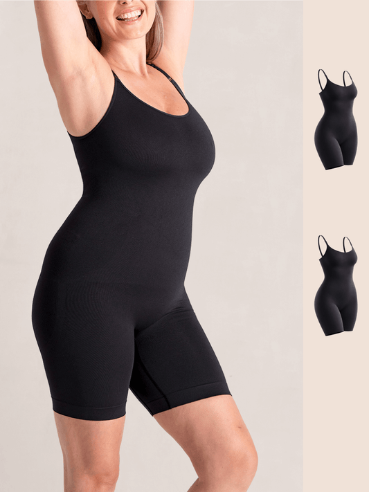 Shapermint 2-Pack All Day Every Day Scoop Neck Mid-Thigh Bodysuit