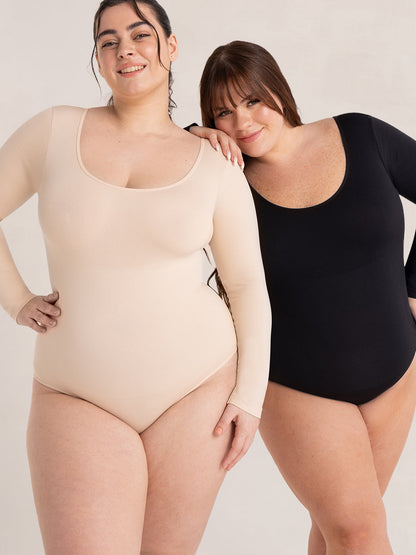 Shapermint 2-Pack All Day Every Day Long Sleeve Bodysuit