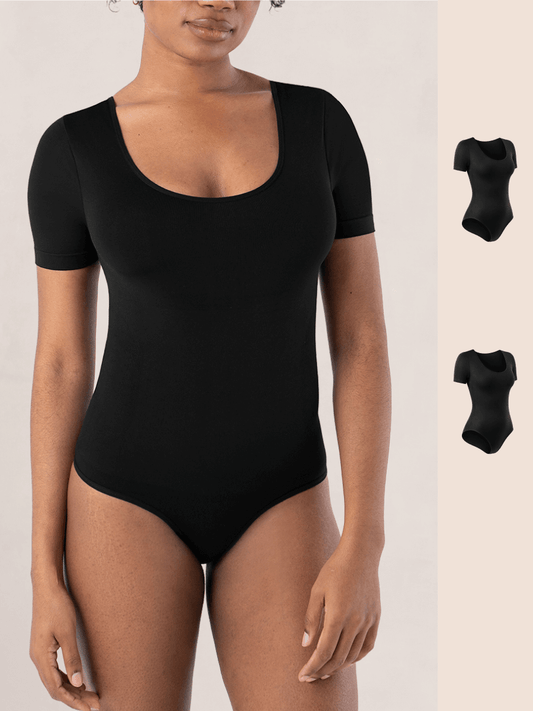 Shapermint 2-Pack All Day Every Day Short Sleeve Bodysuit