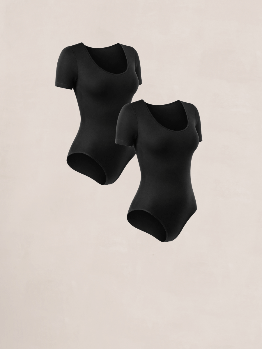 Shapermint 2-Pack All Day Every Day Short Sleeve Bodysuit