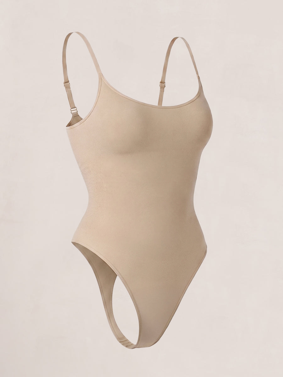 Shapermint All Day Every Day Scoop Neck Thong Bodysuit
