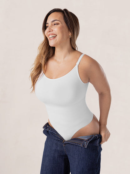 Shapermint All Day Every Day Scoop Neck Thong Bodysuit