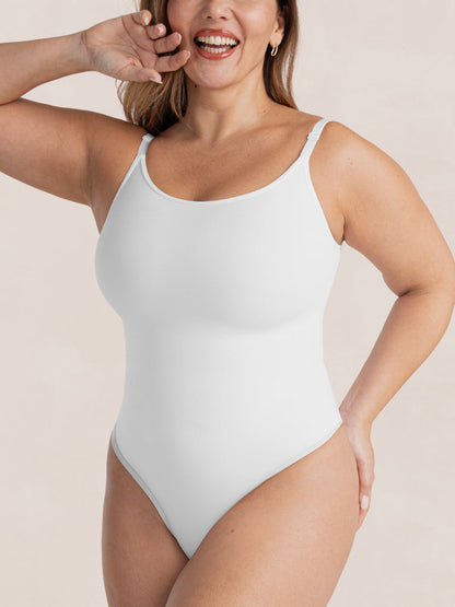Shapermint All Day Every Day Scoop Neck Thong Bodysuit