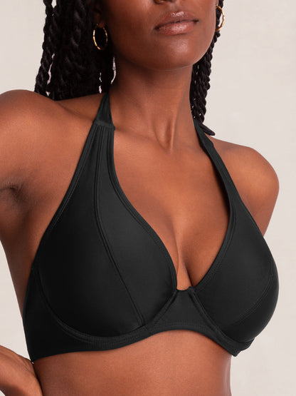 Shapermint Full Coverage Halter Bikini Top