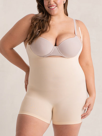 Bundle Shapermint - 1 Open-Bust Shaper Bodysuit Shaper Short + 1 Open-Bust Bodysuit Shaper Panty