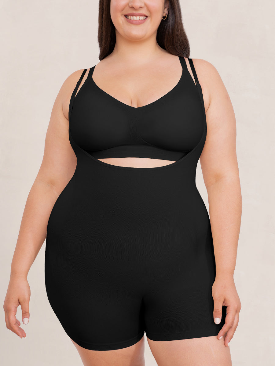 Shapermint Open Bust Bodysuit Shaper Short