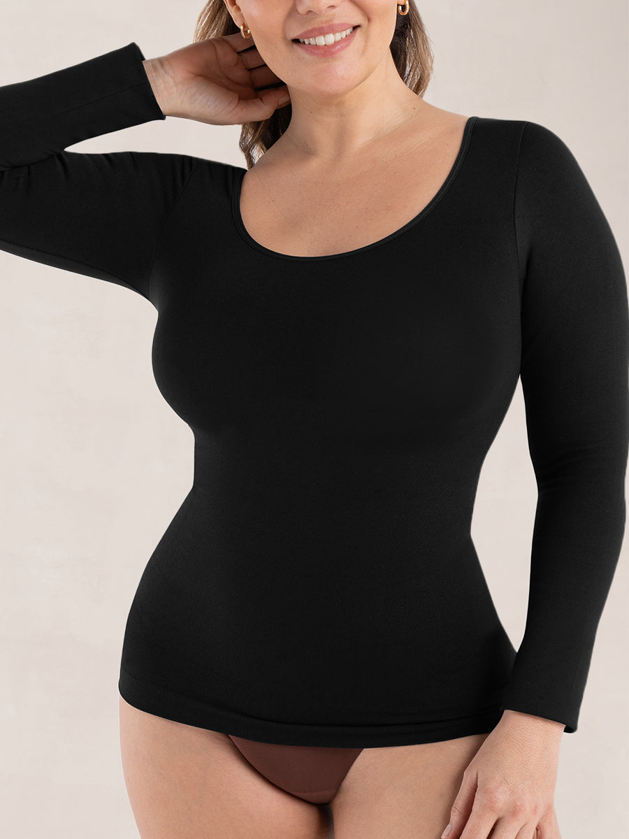 Shapermint All Day Every Day Long Sleeve Shaping T-Shirt