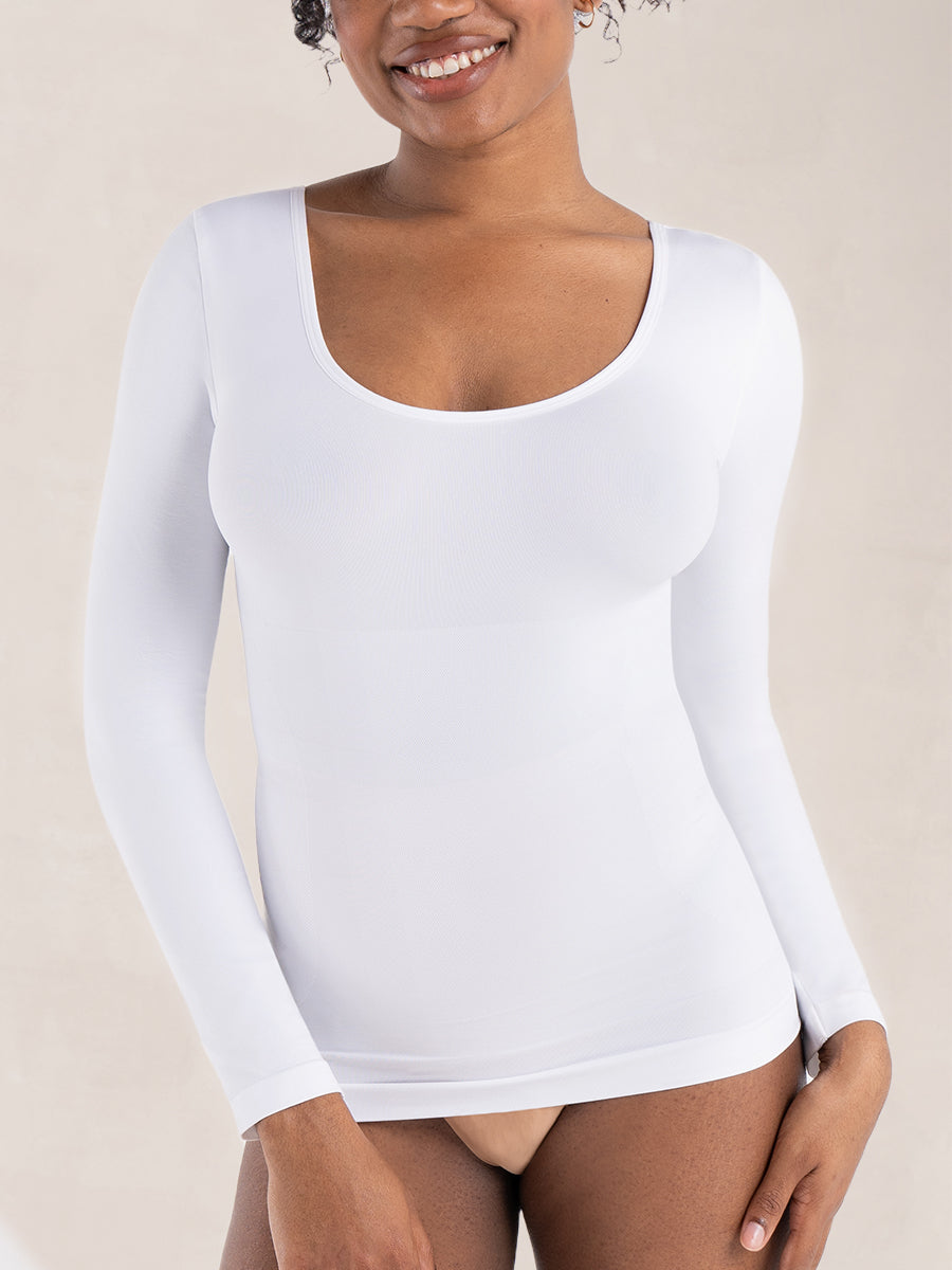 Shapermint All Day Every Day Long Sleeve Shaping T-Shirt