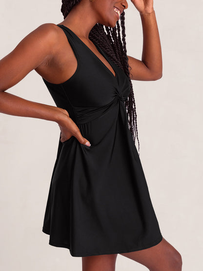 Shapermint Swim Knot-Front Swim Dress