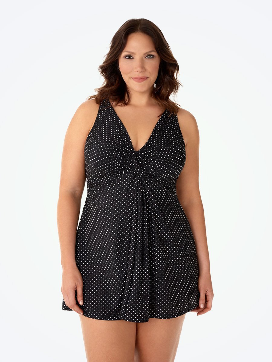 Miraclesuit® Women’s Plus Pin Point Marais Swimsuit