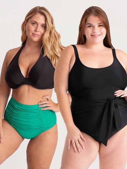 Bundle Shapermint - 1 Bikini Bottom + 1 Halter Bikini Top + 1 Tie-Belt Swimsuit