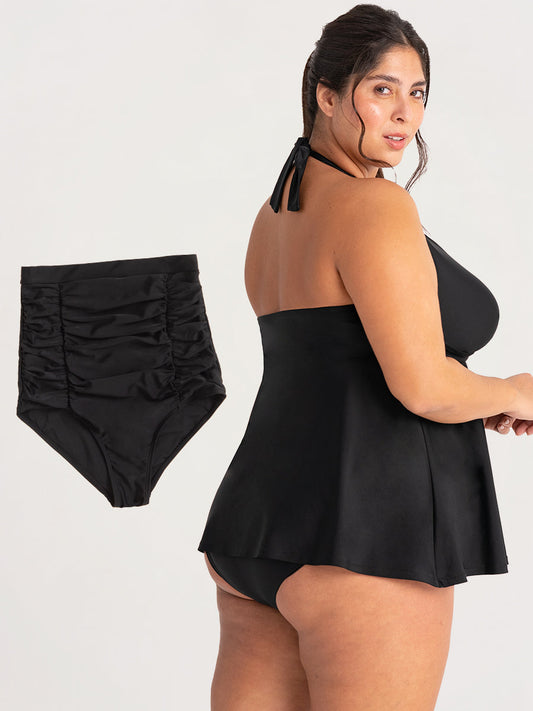 Bundle Shapermint - 1 Bikini Bottom + 1 V-Neck Halter Tankini