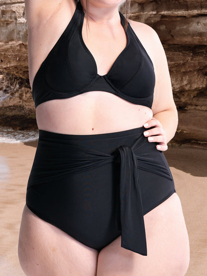 Shapermint High-Waisted Tie Belt Swim Bottom