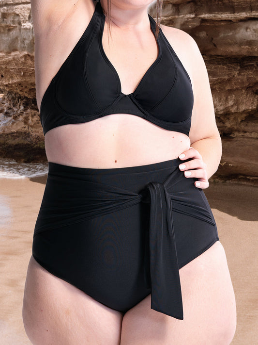 Shapermint High-Waisted Tie Belt Swim Bottom