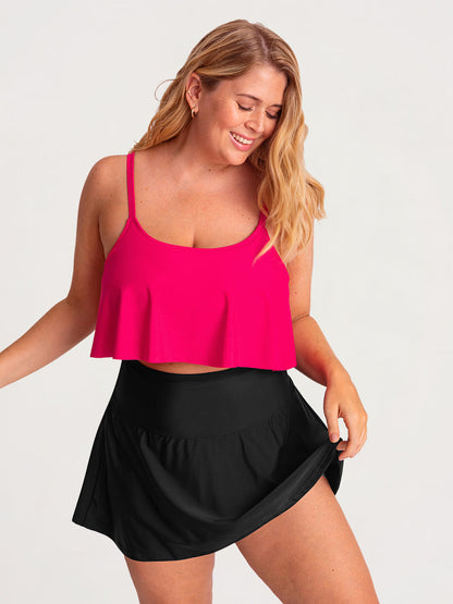 Bundle Shapermint - 1 Ruffled Bikini Top + 1 Swim Skirt