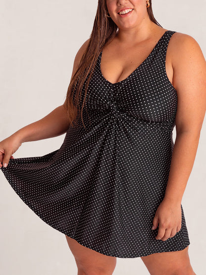 Shapermint Swim Knot-Front Swim Dress