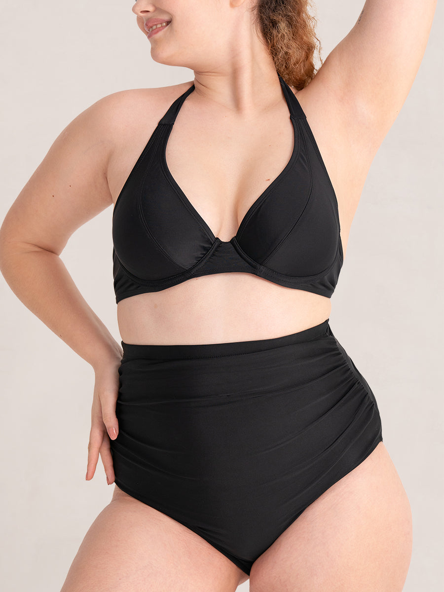 Shapermint High-Waisted Tie Belt Swim Bottom