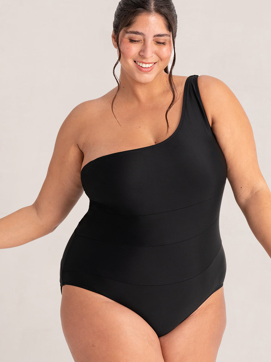 Shapermint One Shoulder Control Swimsuit