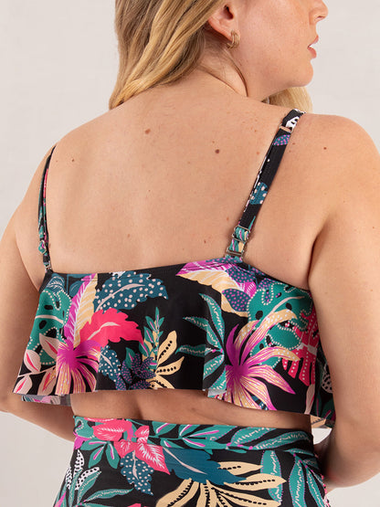 Shapermint Swim Ruffled Bikini Top