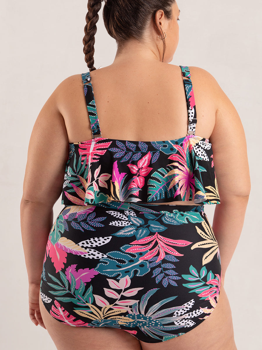 Shapermint Swim Ruffled Bikini Top