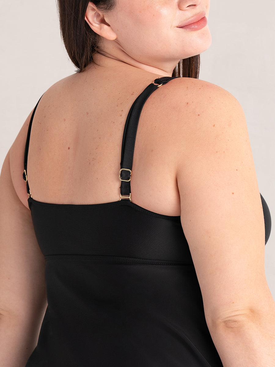 Shapermint Wireless Tie-Front Tankini