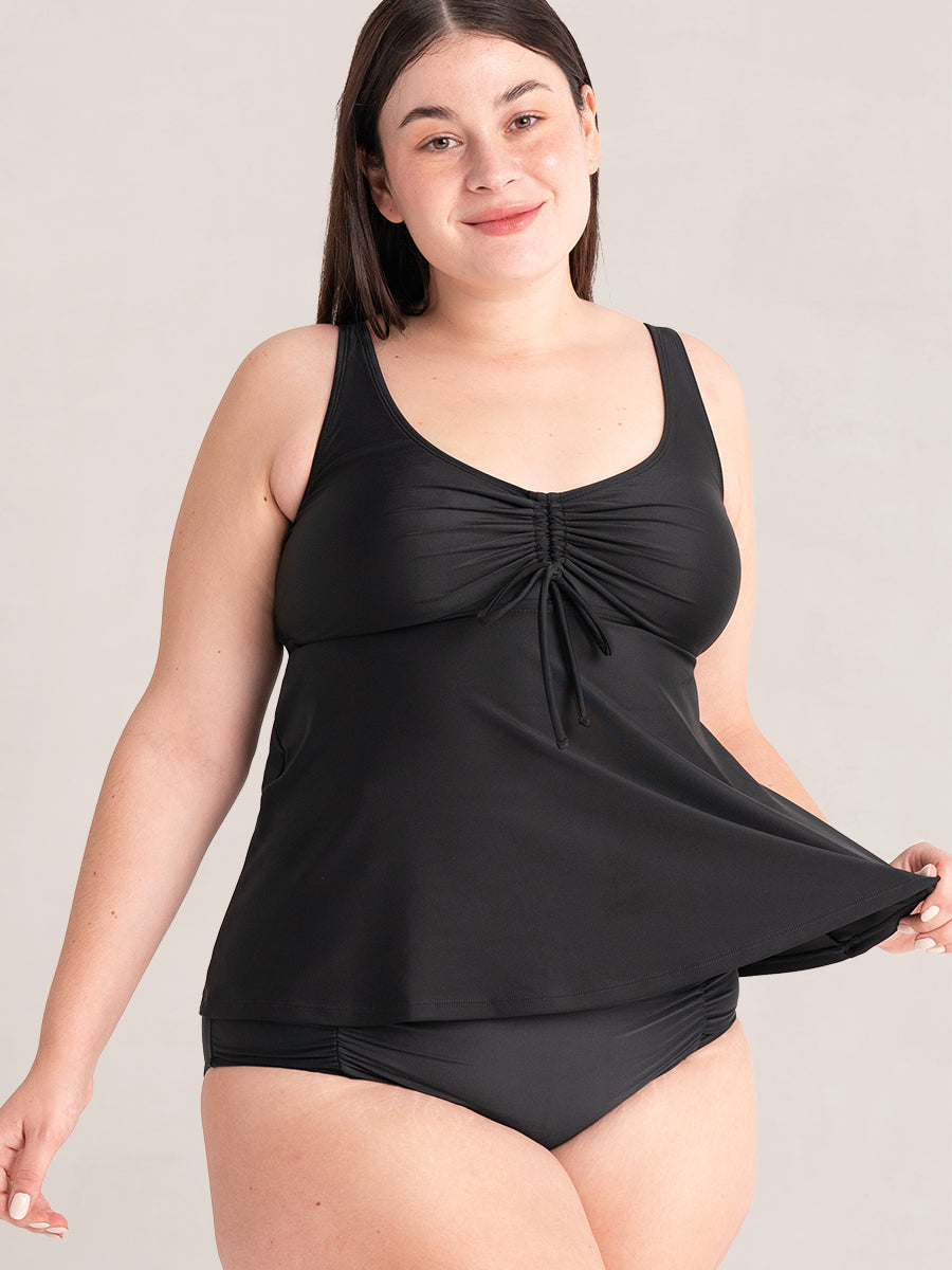 Shapermint Wireless Tie-Front Tankini