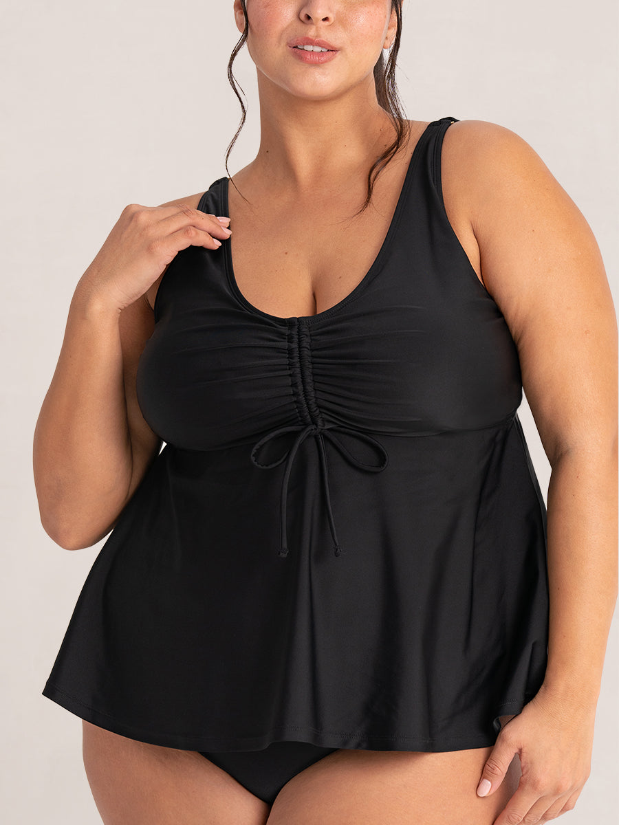 Shapermint Wireless Tie-Front Tankini